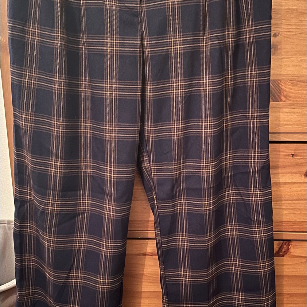 Joe Fresh women's Plaid Pants - Blue and Brown